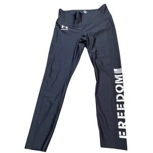 Under Armour Freedom Leggings Womens XL Black Graphic Tactical Athletic